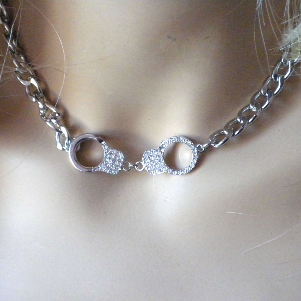 Crystal Handcuff Choker Necklace